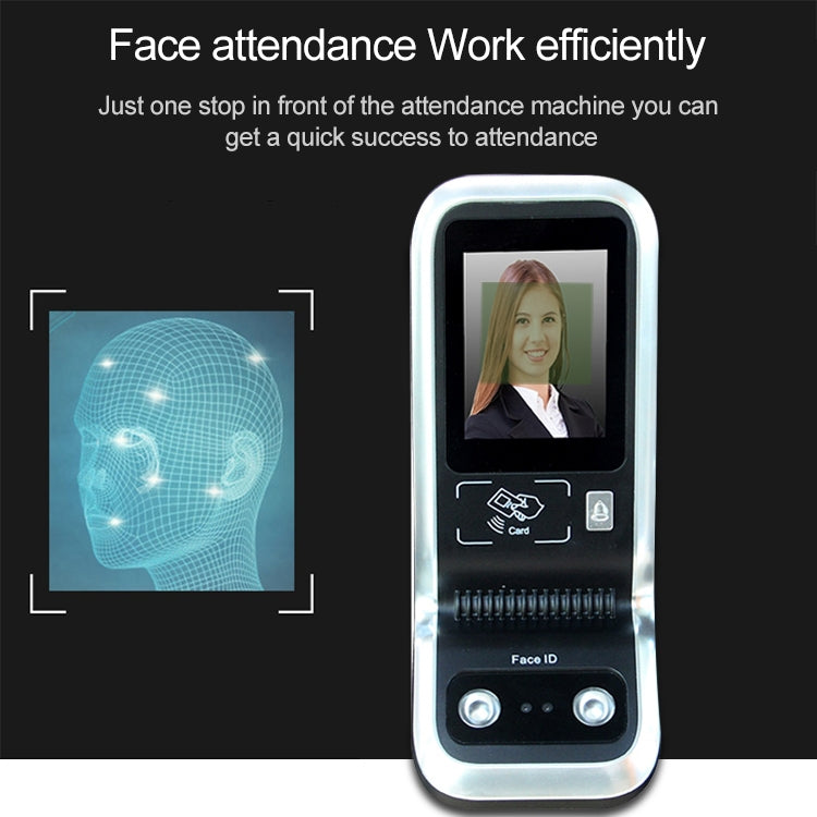 Realand TF01 2.8 inch TFT Touch Screen Face Fingerprint Time Attendance Machine, TF01