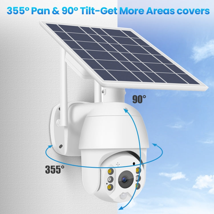 T16 1080P Full HD Solar Powered WiFi Camera, Support PIR Alarm, Night Vision, Two Way Audio, TF Card, WiFi