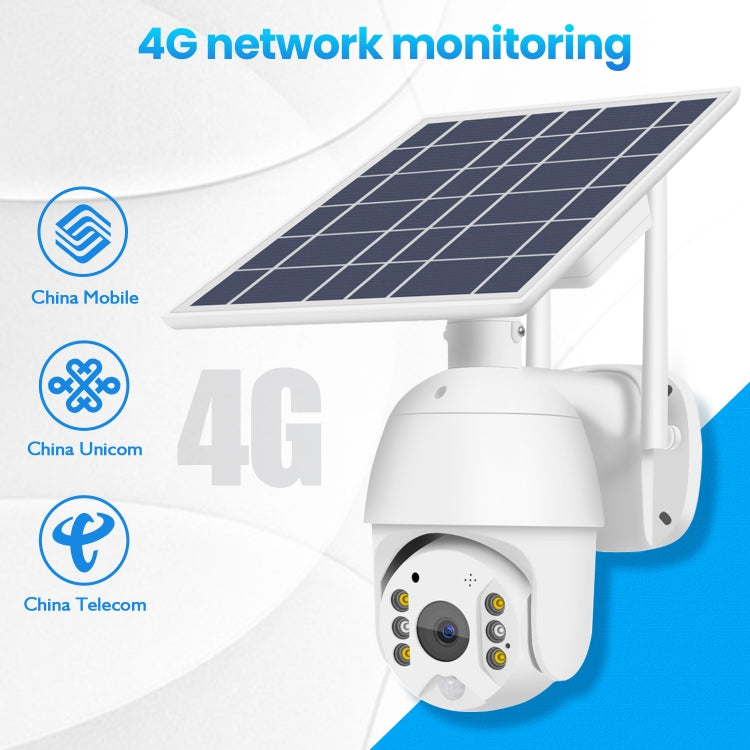 T16 1080P Full HD 4G (US Version) Network Monitoring Solar Powered Camera, Support PIR + Radar Alarm, Night Vision, Two Way Audio, TF Card, 4G (US Version)