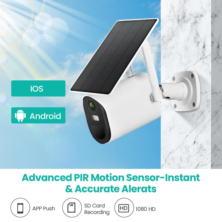 T20 1080P Full HD 4G (US Version) Solar Powered Camera, Support PIR Human Body Infrared Sensor, Night Vision, Two Way Audio, TF Card, 4G (US Version)