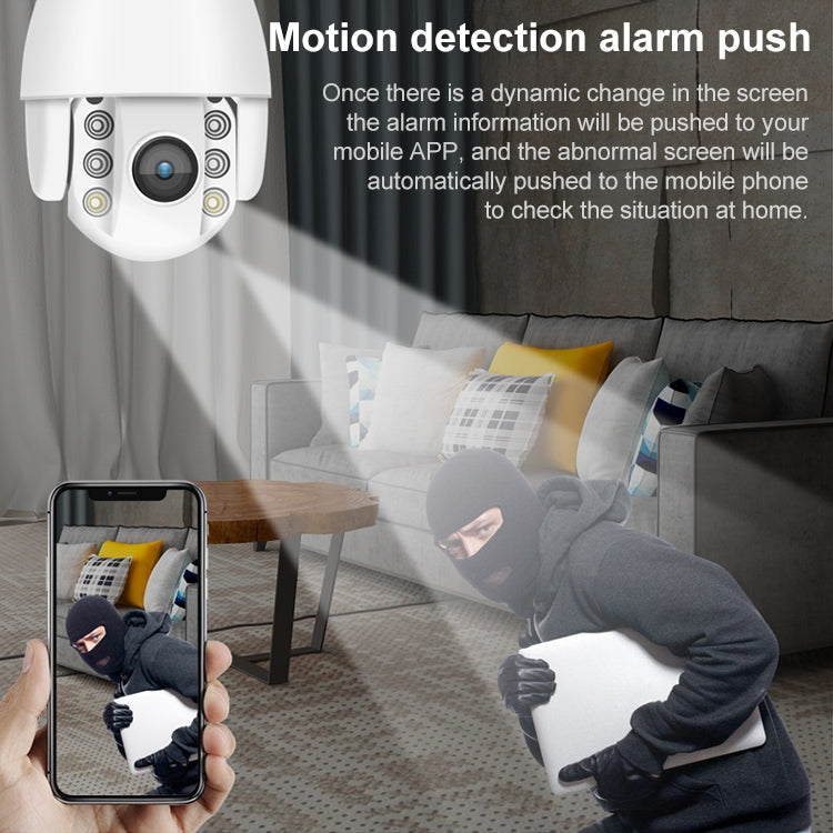 QX2 4G (US Version) 1080P HD 360 Degrees Panoramic Day and Night Full-color IP66 Waterproof Smart Camera, Support Motion Detection / Two-way Voice / TF Card, AU Plug, 4G US Version