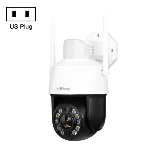 SriHome SH041 5.0MP 20X Optical Zoom 2.4G/5G WiFi Waterproof AI Auto Tracking H.265 Video Surveillance, US Plug, EU Plug, UK Plug, AU Plug