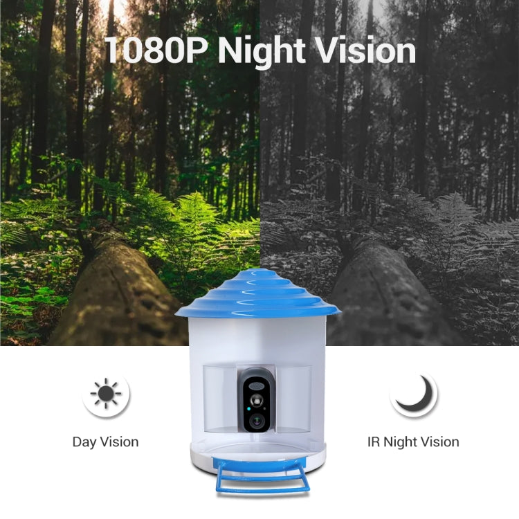 ESCAM PT389 IP66 Waterproof 2MP PIR Motion Detection Two-way Audio Night Vision WiFi Camera with AI Bird Recognition Bird Watching House, PT389