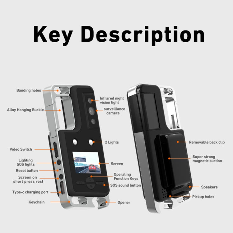 D6 2K Acoustic and Visual Distress Signal Cycling SOS Recorder with Light