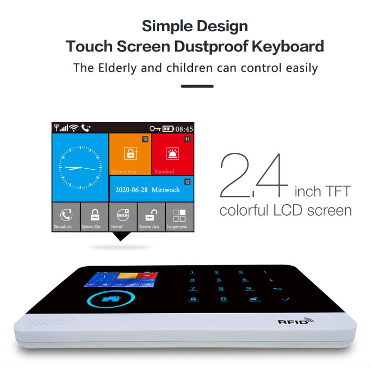 PG-103-GSM WiFi + GSM Touch Screen Intelligent Alarm System, PG-103-GSM