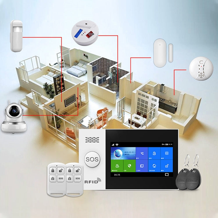 PG-107 GSM + WiFi Intelligent Alarm System with 4.3 inch TFT Display Screen, PG-107