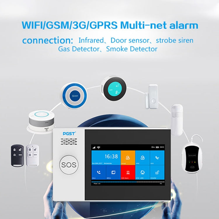 PG-107 GSM + WiFi Intelligent Alarm System with 4.3 inch TFT Display Screen, PG-107