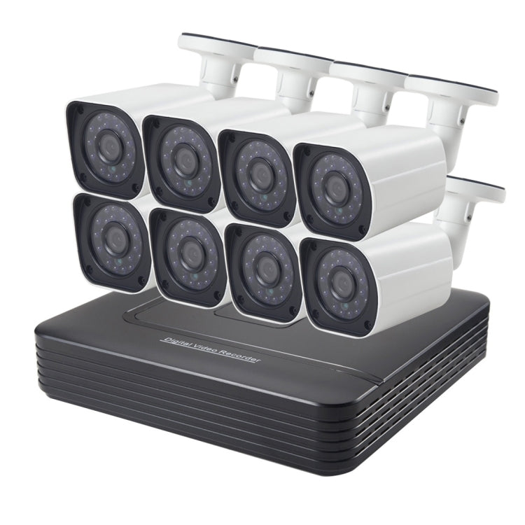 A8B6 8Ch Bullet IP Camera NVR Kit, Support Night Vision / Motion Detection, IR Distance: 15m, A8B6/Kit 1080P 2.0MP, A8B6/Kit 720P 1.0MP, A8B6/Kit 960P 1.3MP