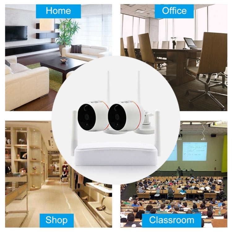 Indoor 4CH HD 1080P Security Wireless IP IR Camera Wifi Kit, Support Night Vision / PIR Detection / Two-Way Audio & Micro SD Card (128GB Max, IR Distance: 9m, VS-G4S-1080P