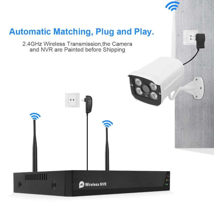 QS200-4 2.0MP 1080P HD Network Video Recorder Wireless Camera Set