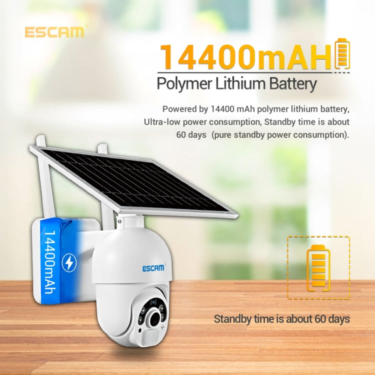 ESCAM QF450 HD 1080P 4G EU Version Solar Powered IP Camera without Memory, Support Two-way Audio & PIR Motion Detection & Night Vision & TF Card, without Memory