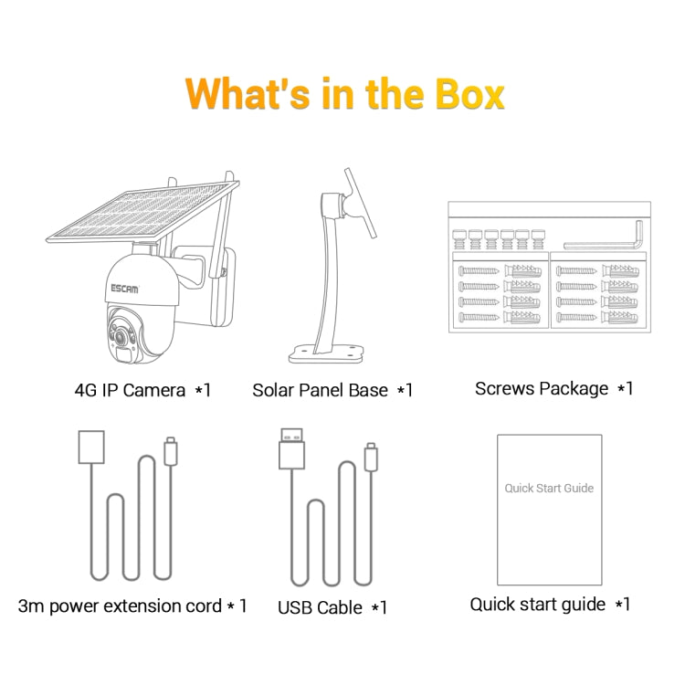 ESCAM QF450 HD 1080P 4G AU Version Solar Powered IP Camera without Memory, Support Two-way Audio & PIR Motion Detection & Night Vision & TF Card, without Memory