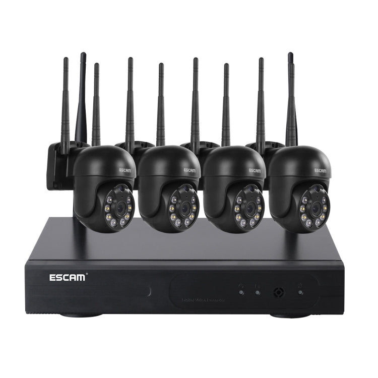 ESCAM WNK614 HD 3.0 Million Pixels 8-channel Wireless + 4IPC Wireless NVR Security System, AU Plug, WNK614