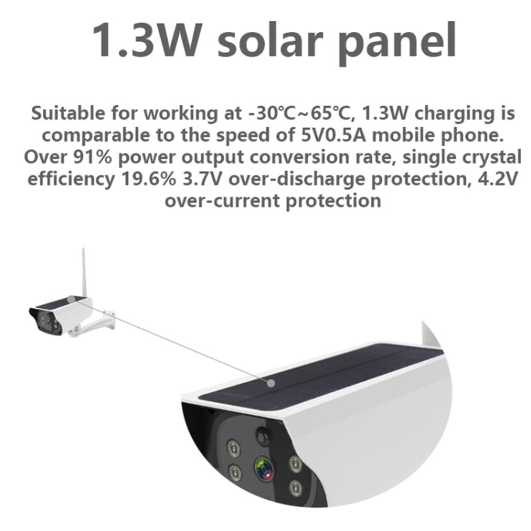 VESAFE Y4P Outdoor HD 1080P Solar Power Security IP Camera, Support Motion Detection & PIR Wake up, IP66 Waterproof, Y4P