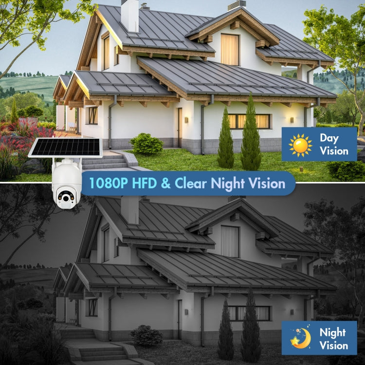 T22 1080P Full HD Solar Powered 4G Network EU Version Camera, Support PIR Alarm, Night Vision, Two Way Audio, TF Card, 4G (EU Version), 4G (US Version)