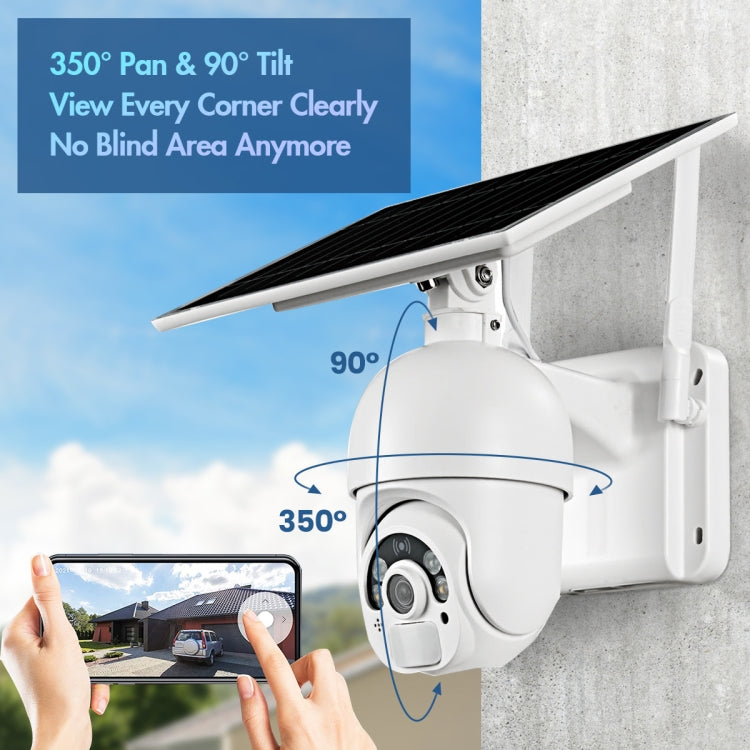 T22 1080P Full HD Solar Powered 4G Network EU Version Camera, Support PIR Alarm, Night Vision, Two Way Audio, TF Card, 4G (EU Version), 4G (US Version)