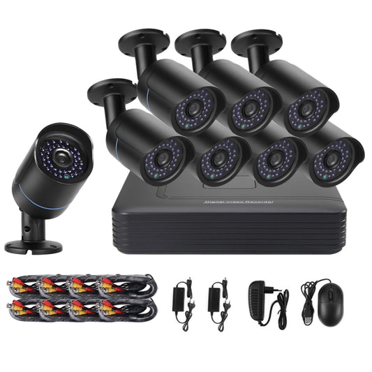 A8B5-Mini 8 Channel 1080P 2.0 Mega Pixel 8 x Bullet AHD Cameras Mini AHD DVR Kit, Support Night Vision / Motion Detection, IR Distance: 20m, A8B5-Mini Kit