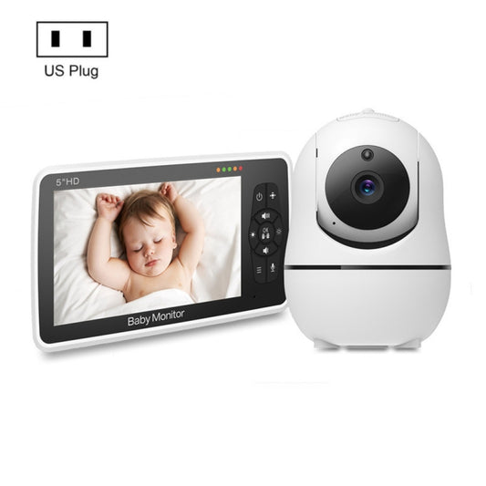 SM50 5 inch Baby Monitor 360-Degree Rotating Wireless Camera Night Vision Intercom Lullaby Monitor, SM50