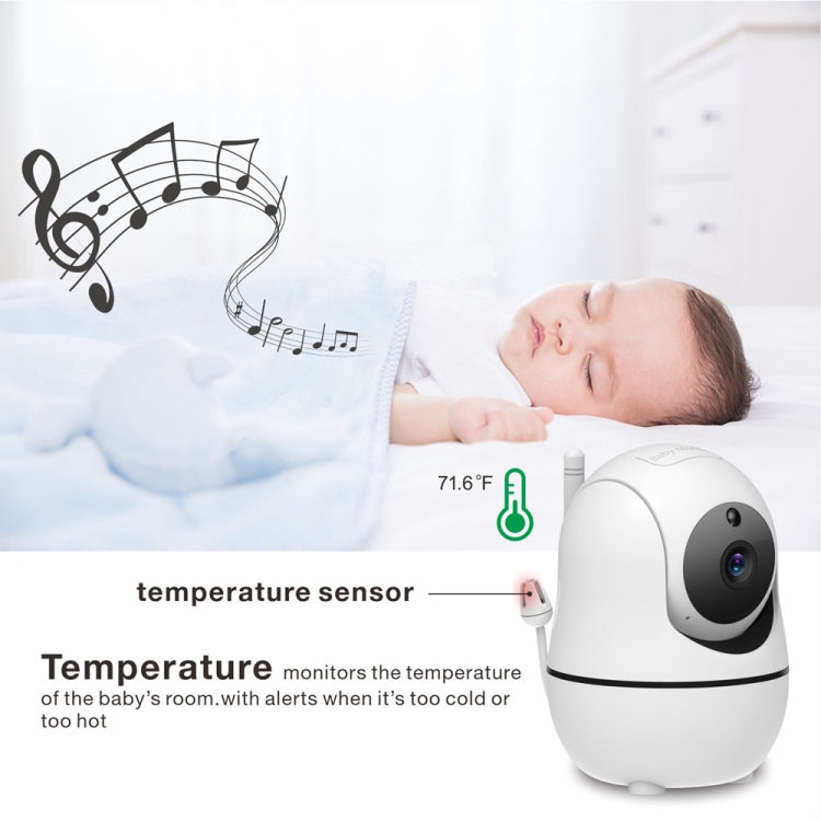 SM50 5 inch Baby Monitor 360-Degree Rotating Wireless Camera Night Vision Intercom Lullaby Monitor, SM50