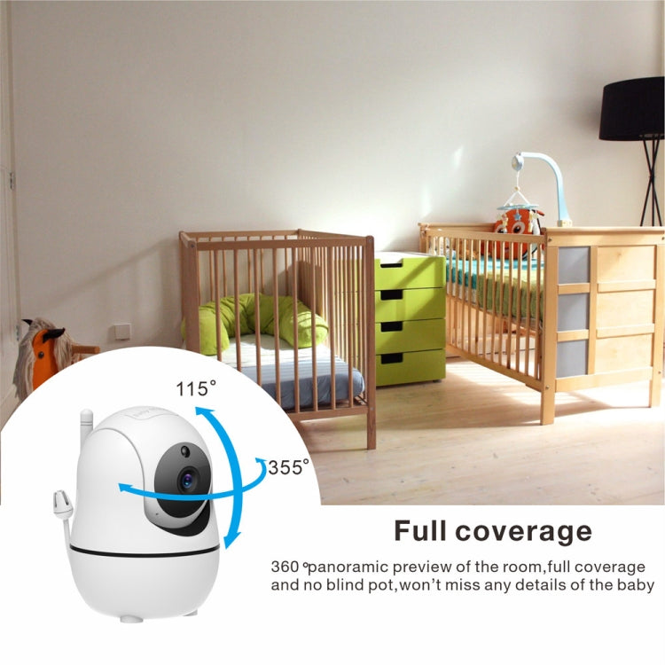 SM50 5 inch Baby Monitor 360-Degree Rotating Wireless Camera Night Vision Intercom Lullaby Monitor, SM50