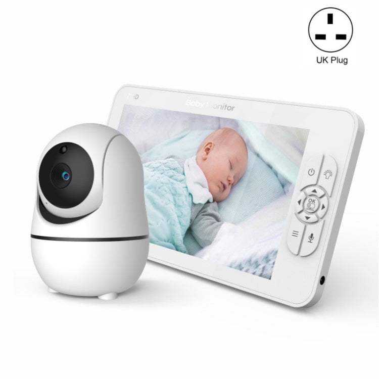 SM70PTZ 7 inch Screen 2.4GHz Wireless Digital Baby Monitor,  Auto Night Vision / Two-way Voice Intercom, SM70PTZ