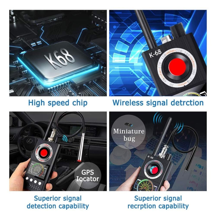 K68 Hotel Anti-Sneak Shooting Anti-Location Automatic Detection Anti-Eavesdropping And Anti-Monitoring Camera Signal Detector, K68