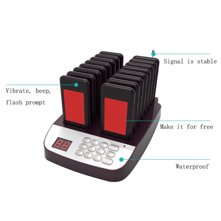 JT-911U Wireless Meal Picker Queue Pick Up Caller