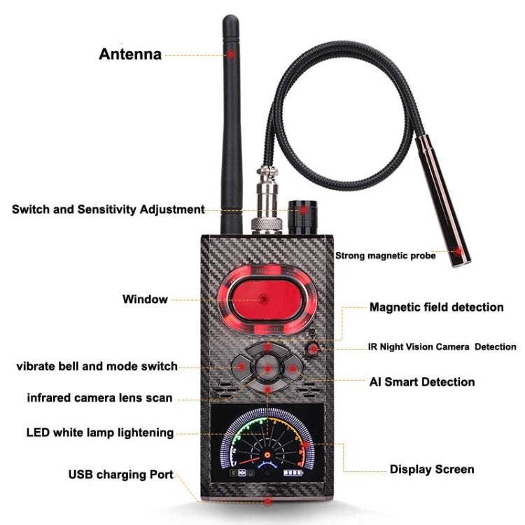 K99 Anti-eavesdropping Anti-candid Camera Detector Signal Camera Car Scanning Detector, K99