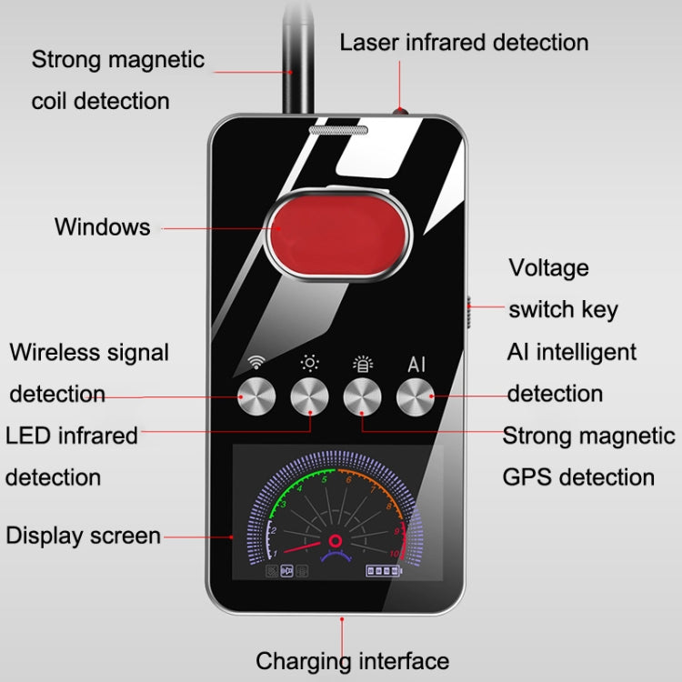 S698 Smart GPS Detector Anti-Sneak Shooting Anti-Monitoring Camera Detector, S698