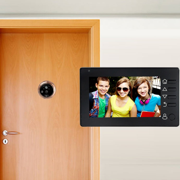 M4300D 4.3 inch TFT Color Display Screen 3.0MP Security Camera Video Smart Doorbell, Support TF Card (32GB Max) & Night Vision & Motion Detection, M4300D Black, M4300D