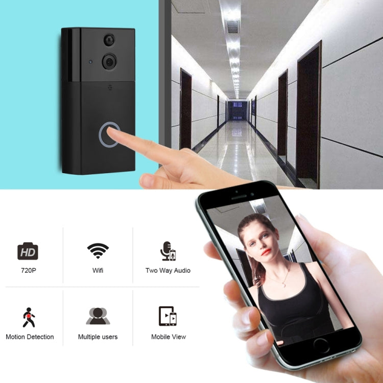 VESAFE HD 720P Security Camera Smart WiFi Video Doorbell Intercom, Support TF Card & Infrared Night Vision & Motion Detection App for IOS and Android(With Ding Dong/Chime), VS-A4, VS-A5