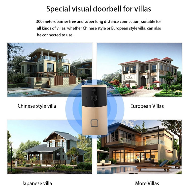 VESAFE Home VS-M2 HD 720P Security Camera Smart WiFi Video Doorbell Intercom, Support TF Card & Night Vision & PIR Detection APP for IOS and Android, VS-M2