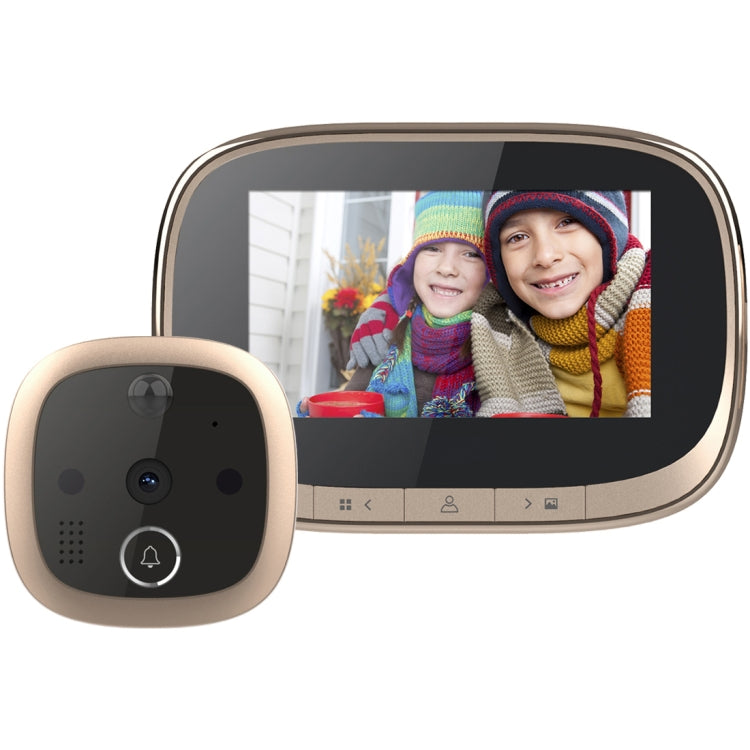 SF550 4.3 inch Screen 1.0MP Security Digital Door Viewer with 12 Polyphonic Music, Support PIR Motion Detection & Infrared Night Vision & 145 Degrees Wide Angle & TF Card